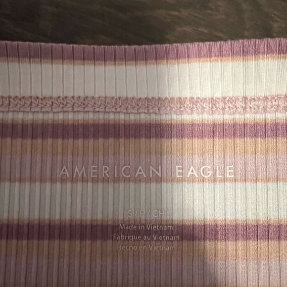 American eagle striped crop top size: S - Picture 3 of 3